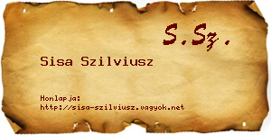 Sisa Szilviusz névjegykártya